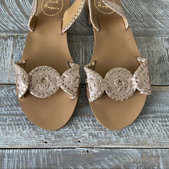Nwob-jack Roger’s Liliana Metallic Slingback Sandals (Size:7) - Picture 6 of 8